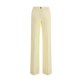 Etro Yellow Cotton Straight-Leg Jeans